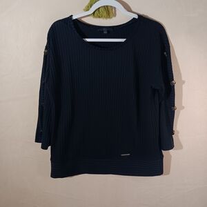 Adrienne Vittadini 🐛 Navy Knit Sweater
